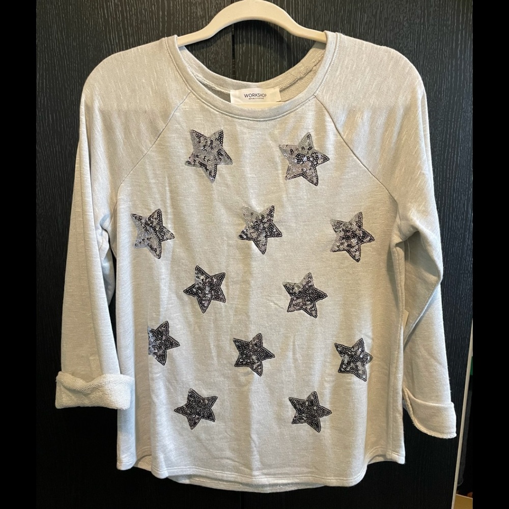 NWOT- WORKSHOP republic clothing Sequined Star shirt